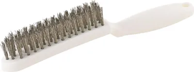 Imagen del producto de Cepillo de alambre LESSMANN, longitud 285 mm, alambre de acero inoxidable de 0,35 mm, ondulado, con 4 filas