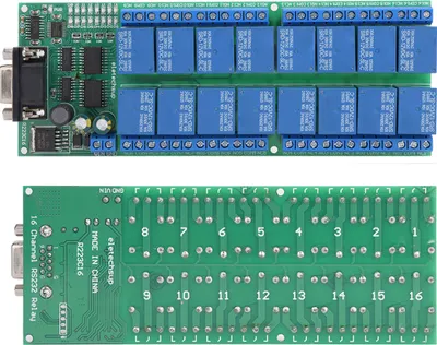 Obrázek produktu pro R223C16 16kanálová reléová deska DB9 reléový modul samice rozhraní sériového portu inteligentní modul