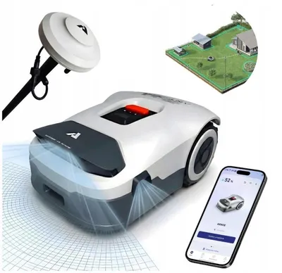 Produktbild von Anthbot Genie 1000 Mähroboter für 1000 m² Mähfläche, ohne Begrenzungskabel RTK-Technologie und 4 KI-Kameras