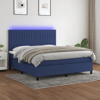 Produktbild von Maison Exclusive - Boxspringbett mit Matratze & LED Blau 180x200 cm Stoff