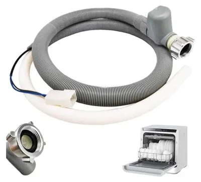 Obrázek produktu pro Přívodní hadice Aquastop 1,8 m univerzální přívodní hadice pro myčky nádobí, univerzální hadice do myčky, kompatibilní s Miele, Bosch, Siemens, AEG, Zanussi, Beko, LG. Není vhodná pro pračky.