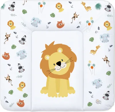 Produktbild von Wickelauflage Wickelkommode Auflage Baby 75 x 72 cm - Wickelmatte Wickeltischauflage Wasserfest Wickelunterlage Weich Safari Motiv