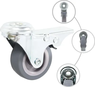 Produktbild von vidaXL 8 Stk. Lenkrollen mit Rückenloch 50 mm