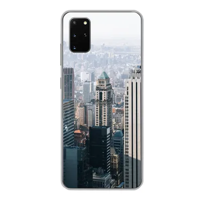 Produktbild von MuchoWow® Handyhülle Schutzhülle Hülle für Samsung Galaxy S20 Plus New York - Skyline - Nebel Silikon Softcase Handy Hülle - Hartschale