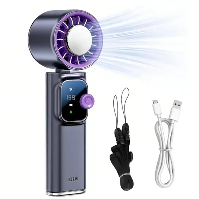 Produktbild von Aufladbarer Ventilator Leise Mini Handventilator Tragbarer Fan Lüfter 199 Stufen