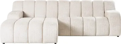Produktbild von Ecksofa - Ecke links - Chenille Stoff Beige - BELADON