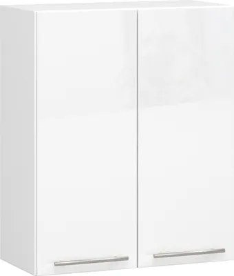 Zdjęcie produktu dla Szafka kuchenna wisząca OLIWIA Biała, Biała Połysk 2 półki 72x60x30 cm