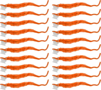 Obrázek produktu pro 20 ks chlupatých červů Soft Touch Plush Material Cute Style DIY Compact Portable Fuzzy Worms pro párty Orange