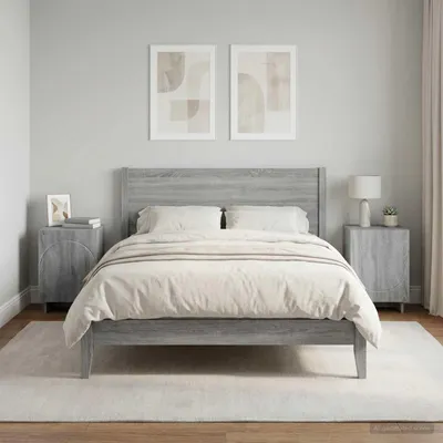 Imagen del producto de vidaXL Mesitas de noche, 2 unidades, color gris Sonoma, 33,5 x 34,5 x 50 cm, material de madera