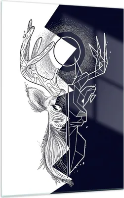 Produktbild von Bilder auf glas - Einteilig - Abstraktion modern - 50x70cm - Glasbilder - Wandbilder - Bilder - zum Aufhängen bereit - Wanddekoration aus Glas - Glas Bilder - Wandbild auf Glas - GPA50x70-4059
