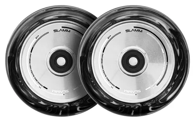 Produktbild von Slamm Swirl Hollow 110mm Stunt-Scooter-Räder | Schwarz Weiß