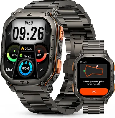 Produktbild von KOSPET Tank M3 Ultra GPS Smartwatch Herren mit Telefonfunktion, 40+Tage Akkulaufzeit, 1,96 AMOLED Display, 5ATM Wasserdicht Fitnessuhr mit Herzfrequen