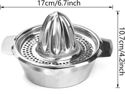 Zdjęcie produktu dla Ibenzoa® Ręczna wyciskarka do cytrusów ze stali nierdzewnej, średnica 17 cm – wytrzymała ręczna prasa do pomarańczy, grejpfrutów i cytryn, odporna na korozję
