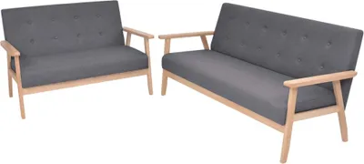 Two sofas are shown against a white background.