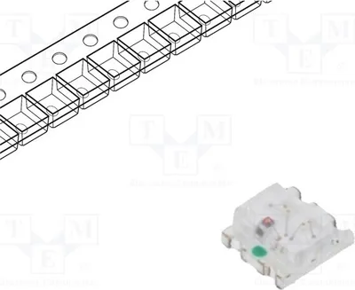 Obrázok produktu pre 2x LED dióda, 2,1 ÷ 2,6 V, 2,8 ÷ 10 mcd, červená, uhol 130°, 0805 SMD, 2 x 1,25 x 0,4 mm, 20 mA, S-C177