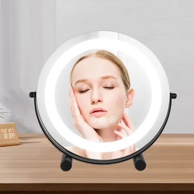 Produktbild von Kosmetikspiegel Hollywood Schminkspiegel mit Beleuchtung Touchschalter 3 Lichtfarben 30cm