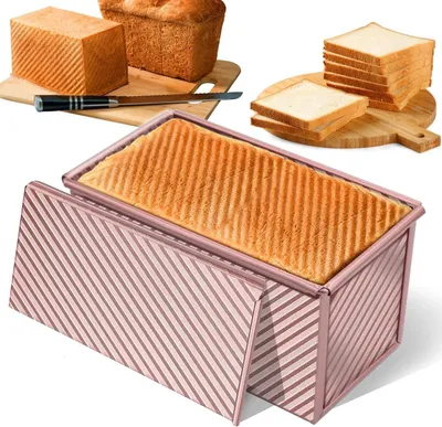 Produktbild von Solidchoice - 450g Backform für Toastbrot mit Deckel - Backform für Toastbrot aus Kohlenstoffstahl