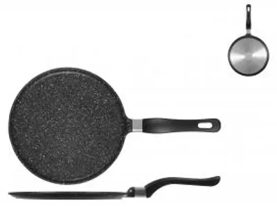 Produktbild von H&H Pietra 0885824 Omelettpfanne, 24 cm max. Durchmesser, Gusseisen/Gussaluminium, Antihaftbeschichtung