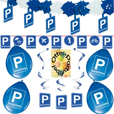 Produktbild von Rentner-Party Pensionär-Party Ruhestand Ballons Girlande Spiralen Wimpelkette