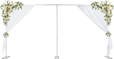 Immagine prodotto di Supporto per sfondo ad arco per matrimonio - Supporto per fiori in metallo - Dimensioni 6 x 3 m - Struttura robusta - Per cerimonia e sfondo fotografico - Decorazione per eventi