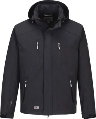Produktbild von Blue Wave Herren Softshelljacke Jacke Jakob - Outdoorjacke Winterjacke in Anthrazit Größe M