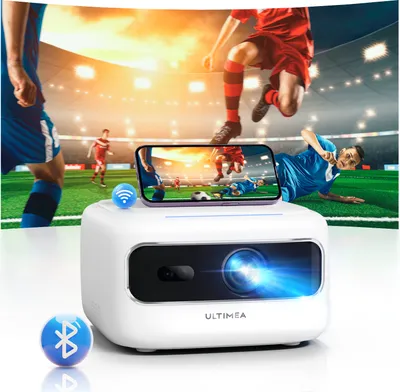 Obrázok produktu pre ULTIMEA 5G WiFi prenosný projektor, Full HD 1080P dekódovací miniprojektor 300 ANSI lumenov, elektrické zaostrovanie, kompatibilný s iOS Android telefónom, Tv Stick