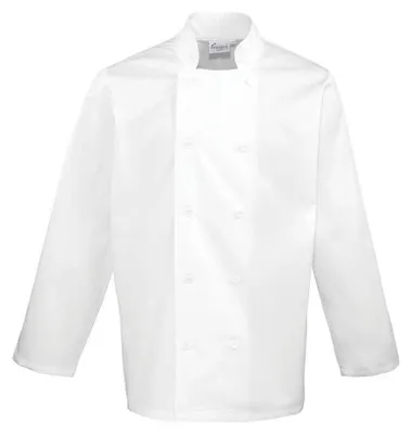 Produktbild von Premier - "Essential" Kochjacke für Herren/Damen Unisex Langärmlig LT5220 (4XL) (Weiß)