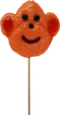 Produktbild von Holland Foodz Äffchen Lutscher mit Fruchtgeschmack in orange 100g