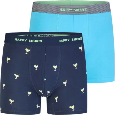 Produktbild von Happy Shorts Herren Boxer Jersey 2-Pack limoncello - Größe XL
