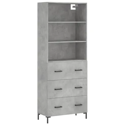 Obrázek produktu pro Skříň highboard betonově šedá 69,5x34x180 cm kompozitní dřevo