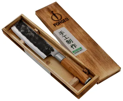 Produktbild von Forged Geschmiedetes Olivenbeil 17cm - Olivenholz - In hölzerner Geschenkbox