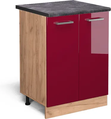 Immagine prodotto di Mobiletto base cucina Vicco R-Line Rosso lucido 60 cm , PL Antracite, Model 46866