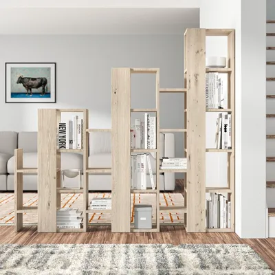 Obrázok produktu pre Moderná knižnica Houseland Trever Separator dub prírodný