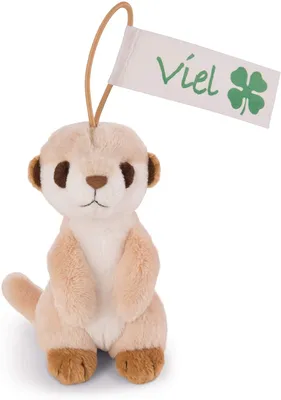 Produktbild von NICI - Plüschanhänger - Erdmännchen (11cm) »Viel Glück« Kuscheltier Stofftier Plüschfigur Anhänger