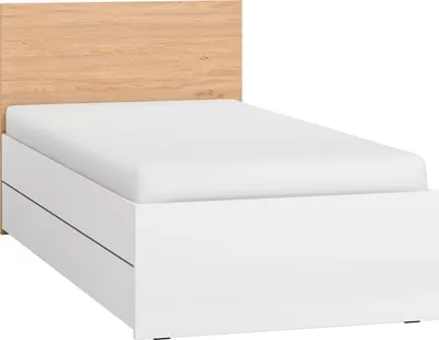Produktbild von Einzelbett / Gästebett Arbolita 48, Farbe: Weiß / Eiche - Liegefläche: 90 x 200 cm (B x L)