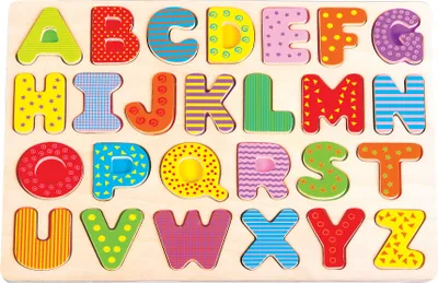 Produktbild von Lelin Holzpuzzle zum Thema ABC - Buchstaben spielerisch erlernen
