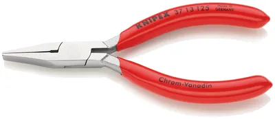 Produktbild von Knipex Elektronik-Greifzange DIN ISO 9655 Länge 125mm flach-breit Kunststoff-Überzogen - 37 13 125