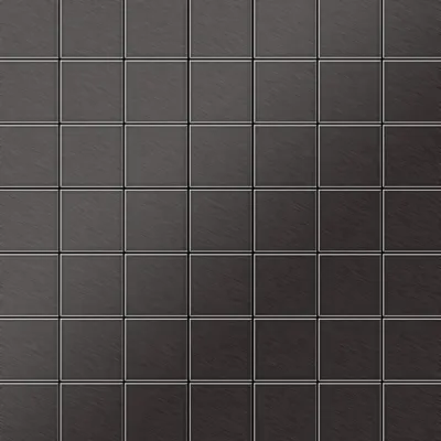 Produktbild von Mosaik Fliese massiv Metall Titan gebürstet dunkelgrau 1,6mm stark Attica-Ti-SB