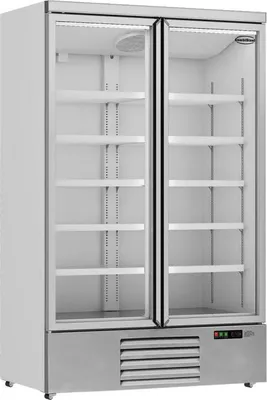 Obrázek produktu pro Chladnička Combistell Jde-1000R - 2 skleněné dveře, chlazení s ventilátorem, 1000 litrů, stříbrná