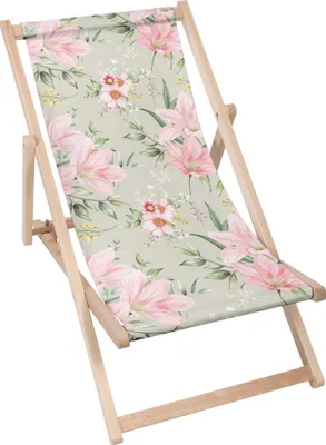 Image de Dreamroots Chaise longue pliante bois, bois de hêtre jusqu'à 130 kg, Chaise longue pliante avec réglage de l'inclinaison du dossier en 3 positions,Smells like May