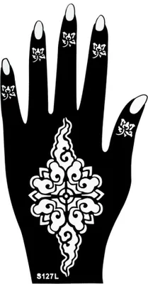Produktbild von Henna Tattoo Schablone für die Linke Hand