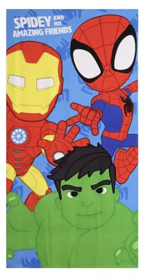 Productafbeelding van Strandlaken Spidey, blauw, 70 x 140 cm