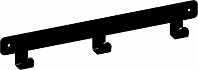 Obrázok produktu pre WS19 Vešiak na kabáty, čierna textúra, 280 mm