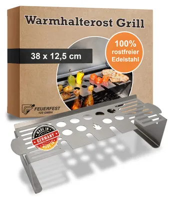 Produktbild von Warmhalterost Multi-Station für den Grill 38,1 x 12,5 cm aus Edelstahl