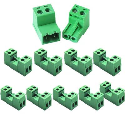 10 Paar 2-polige Schraubklemmen 5,08 mm Stecker/Buchse