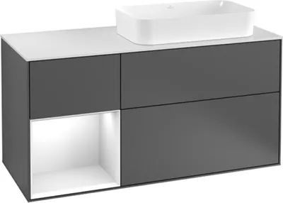 Produktbild von V&B Waschtischunterschrank Finion 120x60 cm, Rg l glo wh. Lac, si Gr m Lac