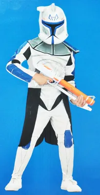 Produktbild von Rubies 341086 Kinderkostüm Fasching Star Wars Clone Krieger Captain Rex Gr. M