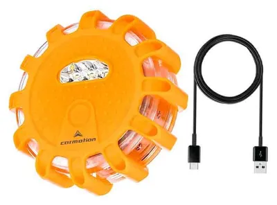 Image de Feu de détresse 12 LED + 3 LED, rechargeable + câble USB-C