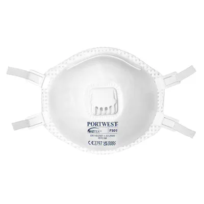 Obrázok produktu pre Portwest P301 FFP3 maska proti jemnému prachu s ventilom Biela