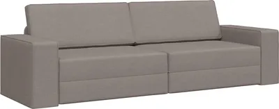 Image de vidaXL Canapé-lit Taupe 245 x 78 x 77 cm Tissu